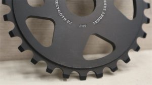 画像3: [28T] Sunday"Sabretooth V2"Sprocket [Black].