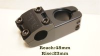 Fiend"Mills"Stem [Reach 48mm / Rise 23mm / Black].