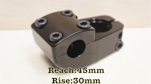 画像1: [Reach 45mm/ Rise 30mm] Odyssey "Nord" Stem [TopLoad/ Black].