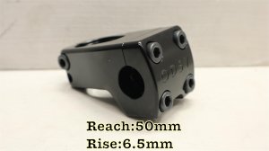 画像1: [Reach 50mm/ Rise 6.5mm] Odyssey "CFL3" Stem [CNC/ Black].