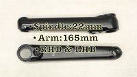 [165mm] Fiend "Segment" Crank [22mm Spindle/ 48Spline/ Black]