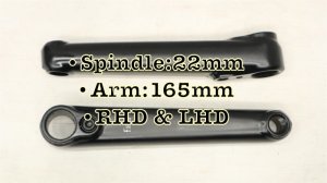 画像1: [165mm] Fiend "Segment" Crank [22mm Spindle/ 48Spline/ Black]