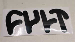 画像1: Cult "DieCut Decal" Sticker [151mm×61mm/ Black].