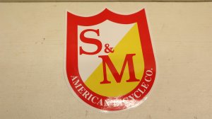 画像1: S&M "Individual Big Shield" Sticker [20cm/ Red]