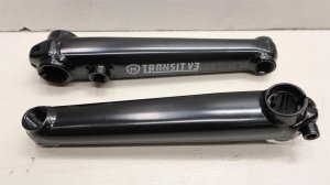 画像1: [160mm] Mission "Transit V3" Crank Set [19mm Spindle/ 8 Spline/ Black]