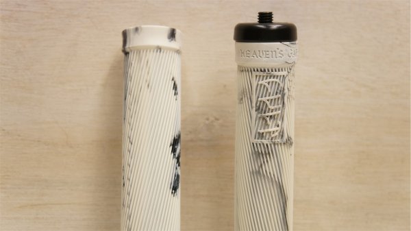 画像1: Cult "Begin" Grip [169mm×27mm/White Swirl] (1)