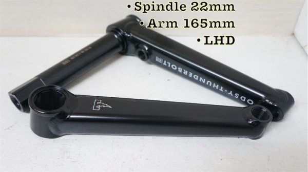 画像1: [軽量/165mm] Odyssey "Thunderbolt " Crank [LHD / 22mm] (1)