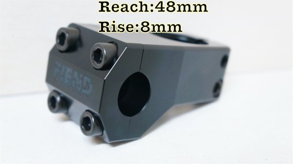 画像1: Fiend"ReynoldsV3"Stem [Reach 48mm / Rise 8mm / FrontLoad/ Black] (1)