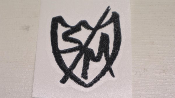 画像1: S&M "D.Cut" Sticker [L / Black] (1)