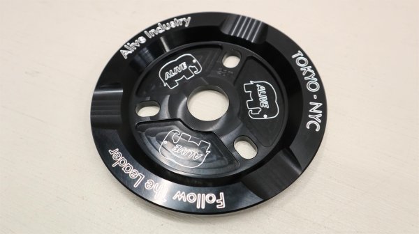 画像1: [28T] AliveIndustry "FTL V2" Guard Sprocket [Black/Bolt] (1)