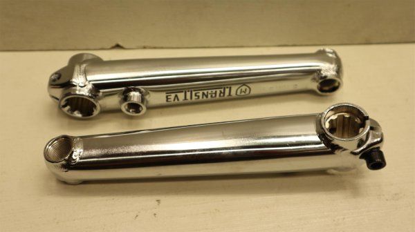 画像1: [160mm] Mission "Transit V3" Crank Set [19mm Spindle/ 8 Spline/ Chrome]. (1)